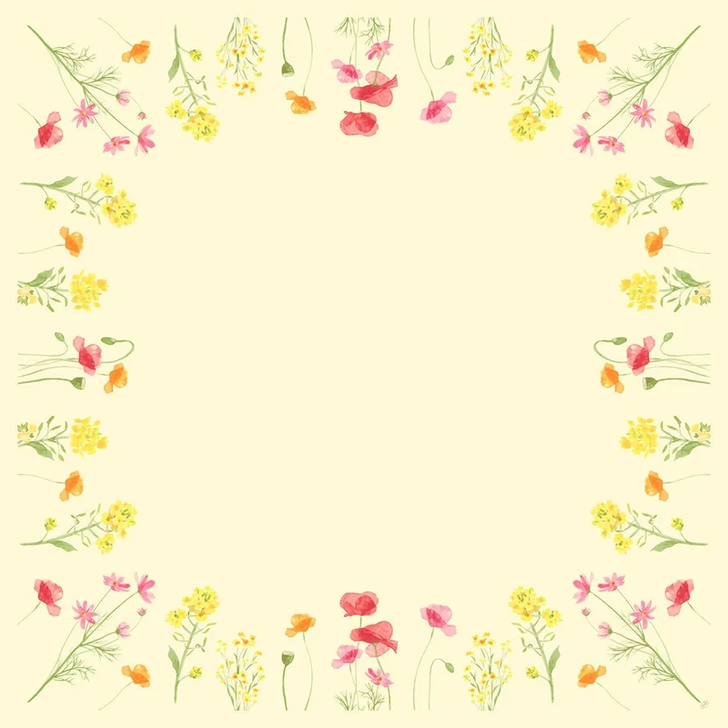 Tovaglia di mezzo Dunicel 84x84 cm Poppy Field | Confezione (20 pezzi)