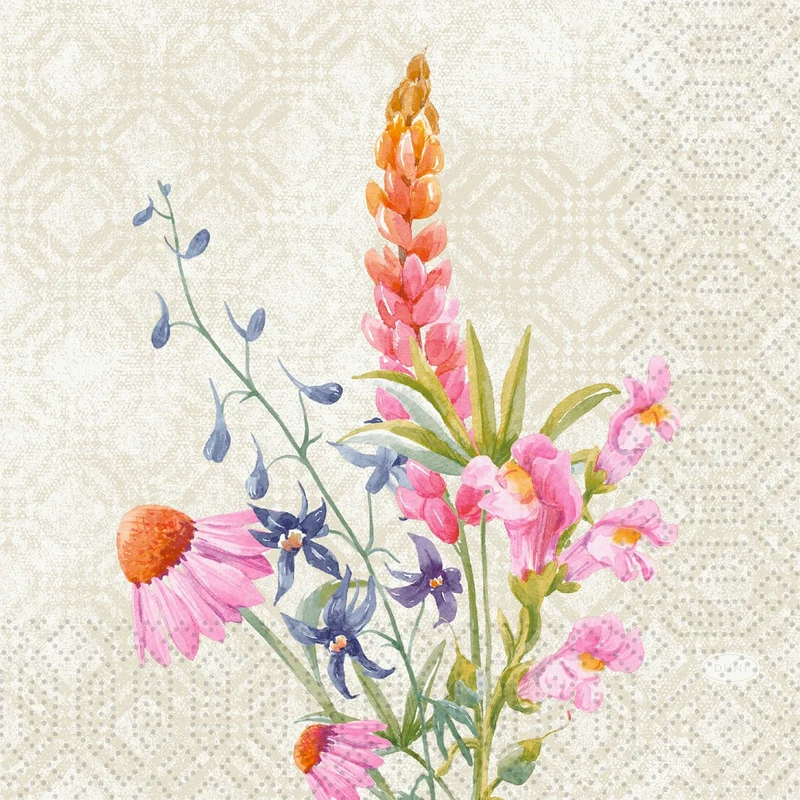 Tovaglioli 33x33 cm, 3 strati, Design Floret | Confezione (250 pezzi)