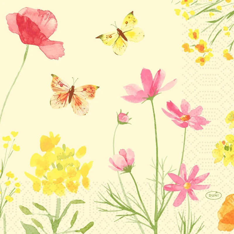 Tovaglioli 33x33 cm, Design Campo di Papaveri | Confezione (250 pezzi)
