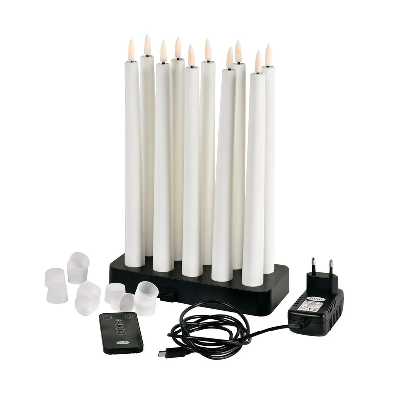 Candele a punta LED 27,8 cm, bianco caldo - Elegante decorazione per la casa | Cartone (1 confezione)