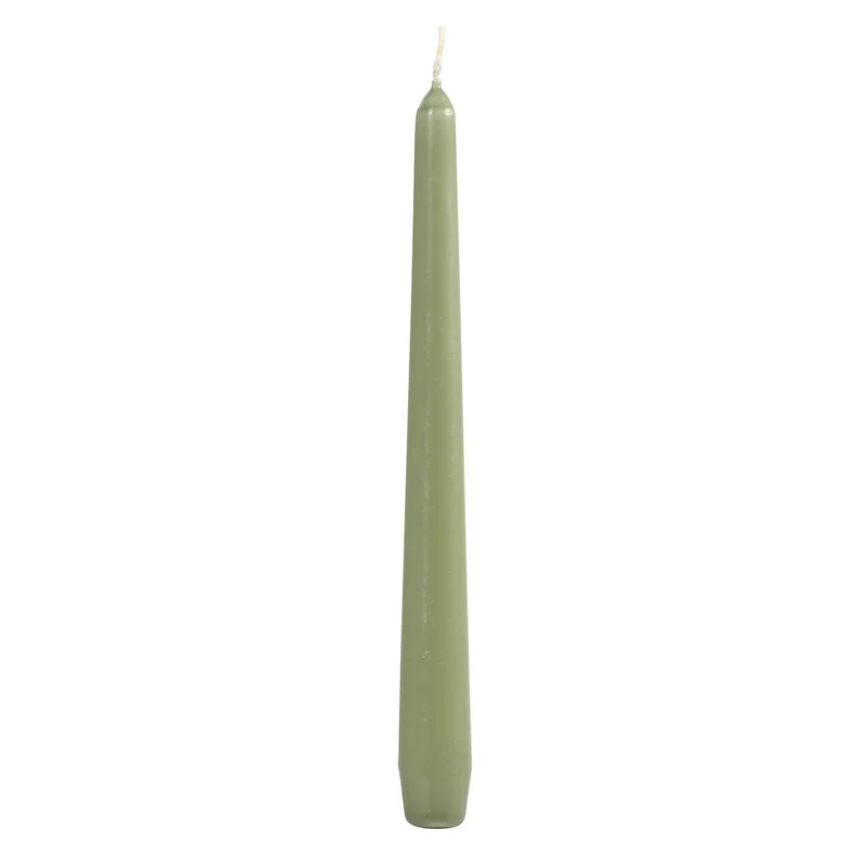 Candele a stelo 250x22 mm, verde pistacchio - Candele di alta qualità | Confezione (50 pezzi)