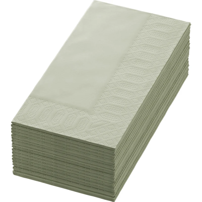 Zellt.Serv.40x40 3lg 1/8 BF. pistacchio verde - Tovaglioli di alta qualità | Confezione (250 pezzi)
