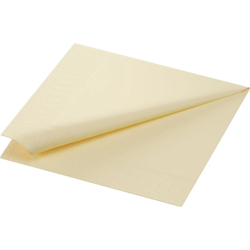 Zellt.Serv.40x40 3lg. 1/4 crema Tovaglioli di carta | Confezione (50 pezzi)