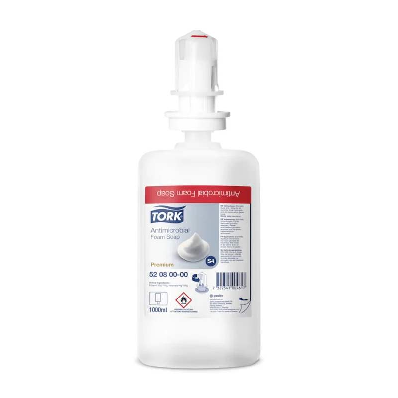 Sapone in schiuma di Tork 520800 per contaminazione consegnata Premium S4 | Bottiglia (1000 ml)