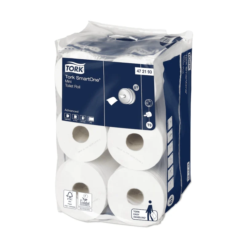 TORK SMARTONE® 472193 MINI WCART AVANZATO T9 2-LAGIG | Cartone (12 ruoli)