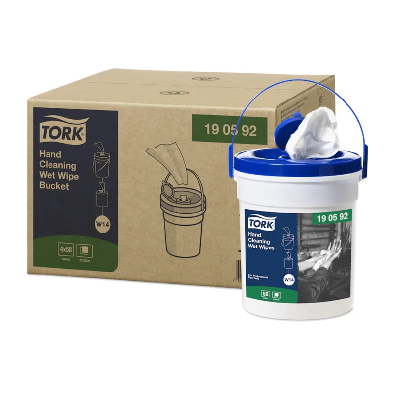 TORK 190592 asciugamani per pulizia a mano umida Premium W14 1-Lagig | Cartone (4 secchi)