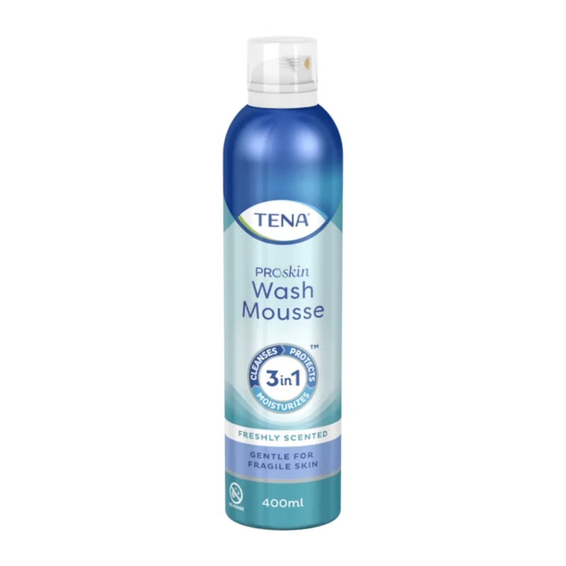 Tena Proskin Wash Mousse, schiuma di lavaggio 3 in 1 | Pacchetto (400 ml)