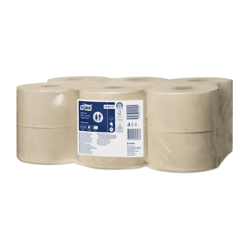 TORK 120377 Nature Mini Jumbo Wilet Paper avanzato T2 2-Lagig | Cartone (12 ruoli)