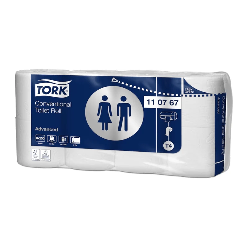 TORK 110767 Piccola carta igienica per bagno avanzato T4 2-LAGIG | Cartone (64 rotoli)