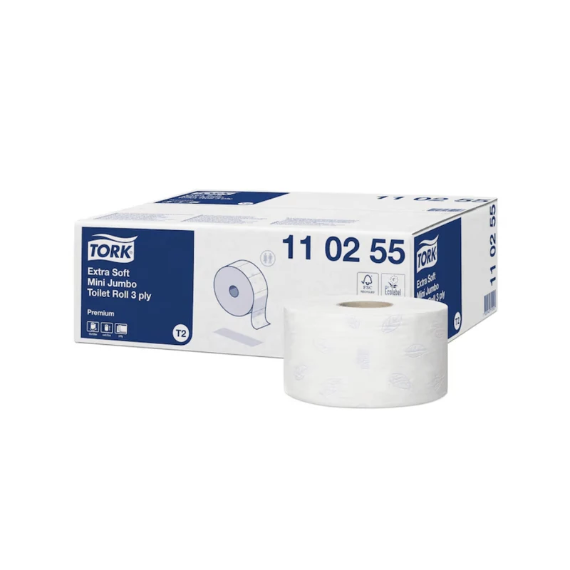 TORK 110255 MINI MINI JUMBO EXTRA MINI JUMBO PARTE PREMIUM T2 3-STAGLIO | Cartone (12 ruoli)