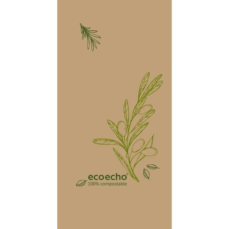 Tovaglioli di stoffa cellulare 40 x 40 cm a 3 strati 1/8 VEGGIE PIEDE POLCE | Pacchetto (250 pezzi)