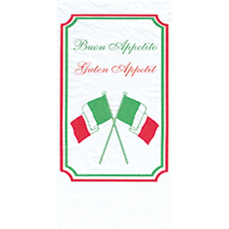 Piatti cellulari 40x40 mm, 2 strati - Design Buon Appetito | Confezione (300 tovaglioli)