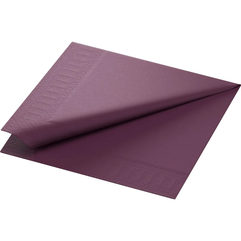 Zellt.Serv.40x40 3lg 1/4 F. prugna | Confezione (250 tovaglioli)