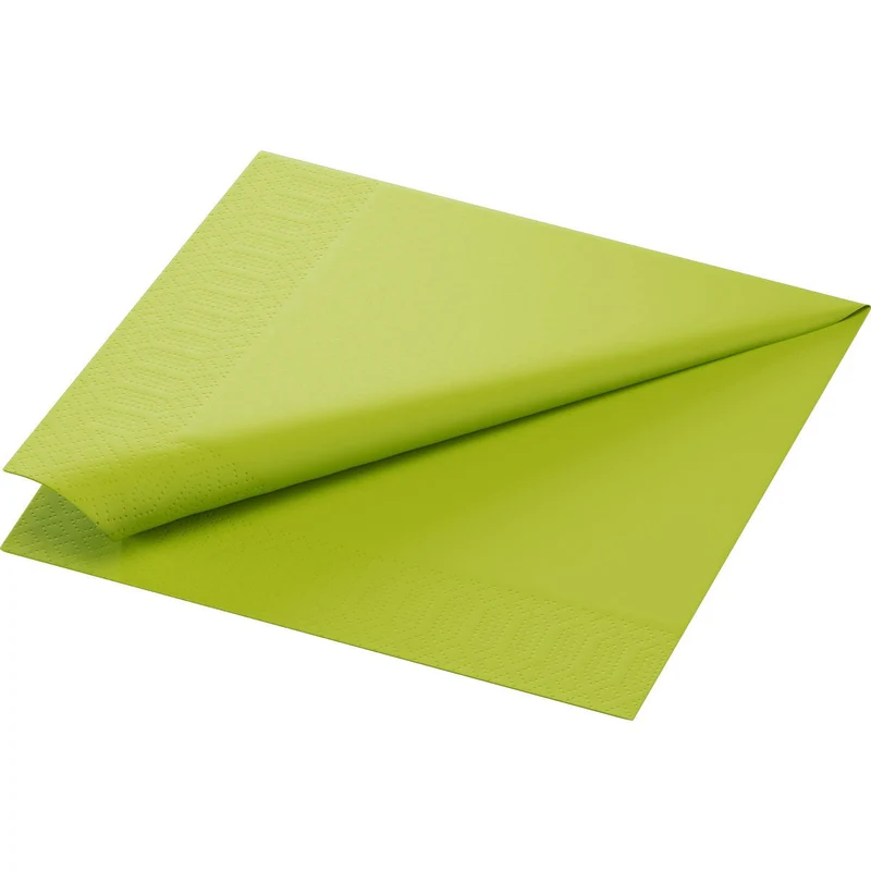Tovaglioli di carta 40x40 cm, 3 strati, 1/4 piega, kiwi | Confezione (250 tovaglioli)