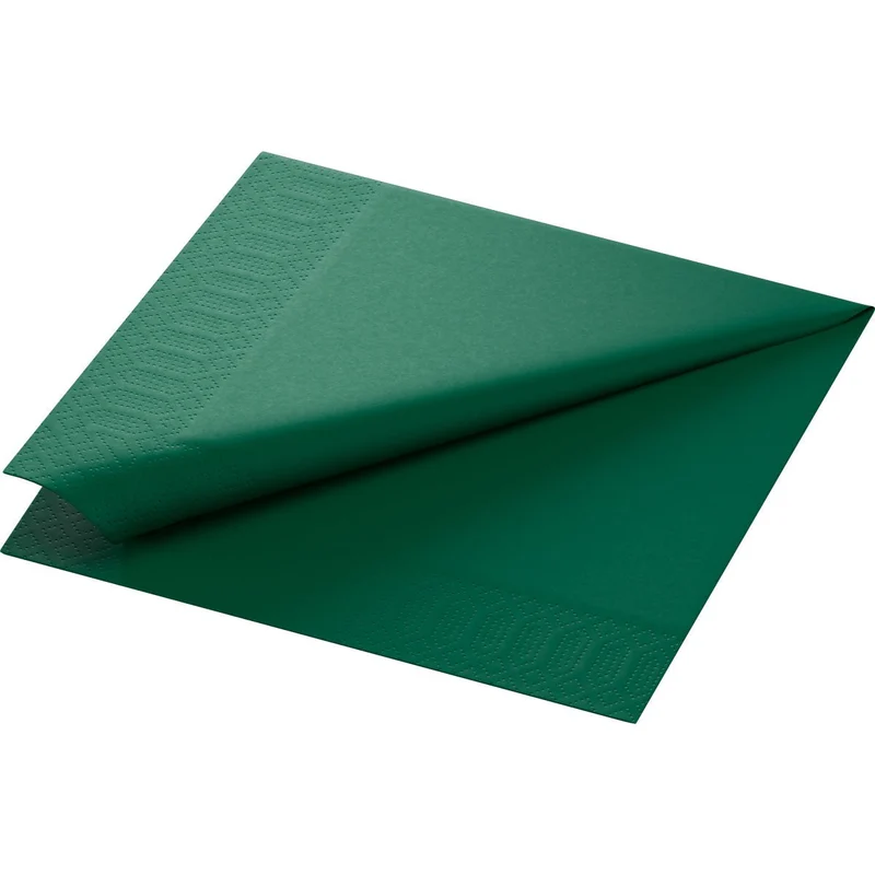Tovaglioli di cellulosa 40x40 cm 3 strati 1/4 piega verde cacciatore | Confezione (250 tovaglioli)