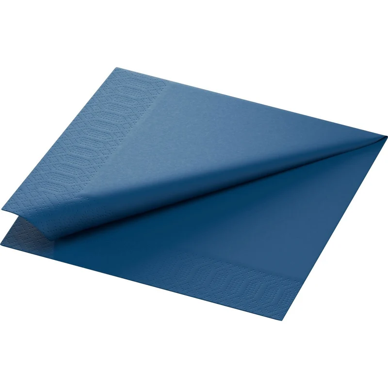 Tovaglioli di cellulosa 40x40 cm, 3 strati, 1/4 piega, blu | Confezione (250 tovaglioli)