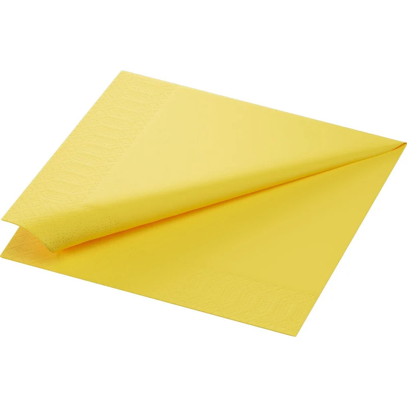 Zellt.Serv.40x40 3 strati 1/4 piega giallo - Tovaglioli di alta qualità | Confezione (250 tovaglioli)