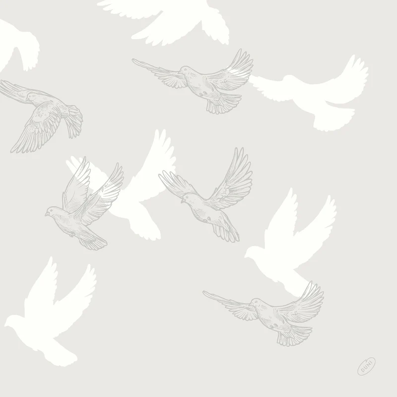 Bio-Dunisoft Tovaglioli 40x40 cm Soft Wings - Tovaglioli di carta morbidi | Confezione (60 tovaglioli)