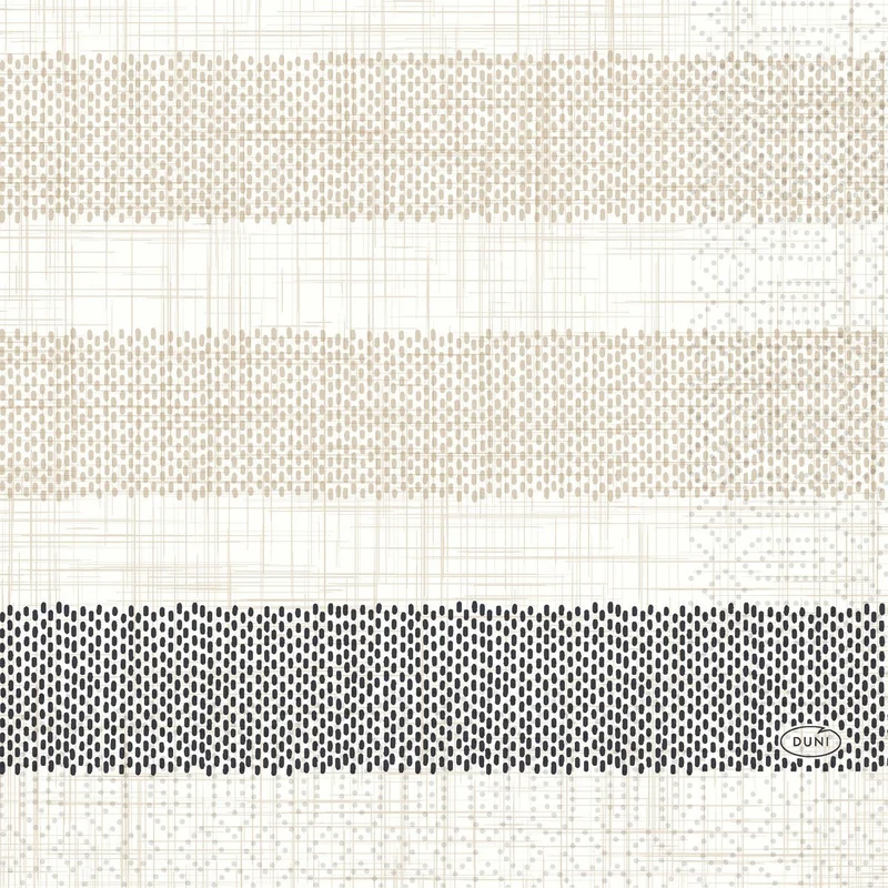 Tovaglioli di cellulosa 33x33 cm, 3 strati, Rigato nero - 50 pezzi | Confezione (50 tovaglioli)