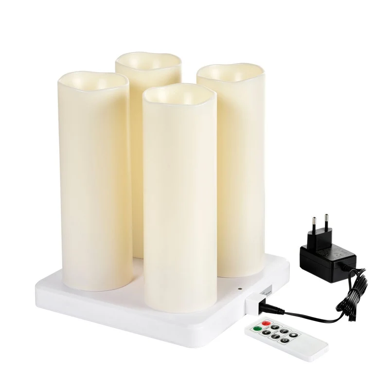 Candela a colonna LED 220x75 mm - Bianco caldo, 200 ore di durata | 1 pezzo