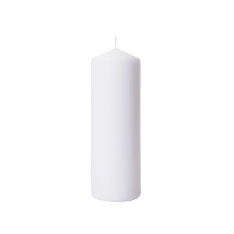 Candele a colonna 300x100 mm, bianco - Ideale per decorazioni ed eventi | Confezione (1 pezzo)