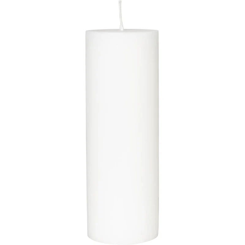 Candele a colonna 70x200 mm, bianco - Stearina, 80 ore di combustione | Confezione (1 pezzo)
