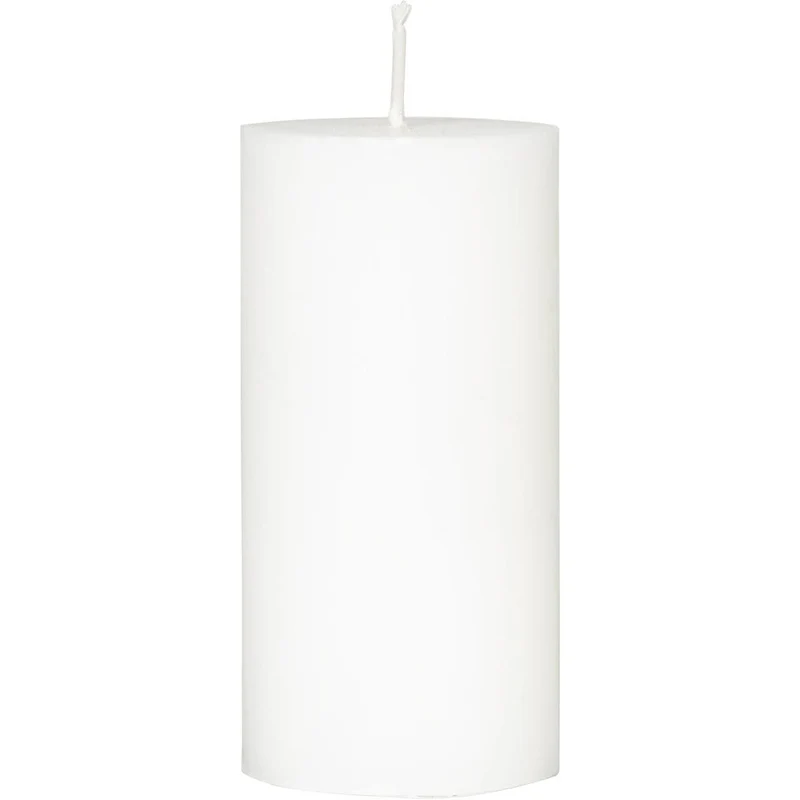 Candele a colonna 100x50 mm, bianco - Stearina, 50 ore di combustione | Confezione (1 pezzo)