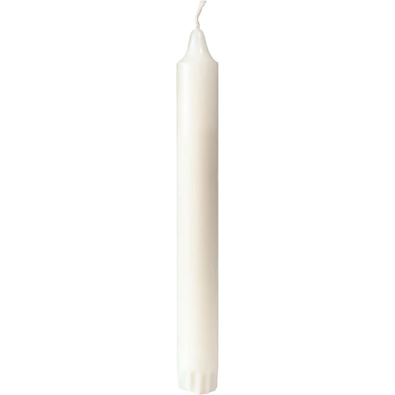 Candele a corona 200x22 mm, bianco - 100% stearina, 7 ore di combustione | Confezione (30 pezzi)