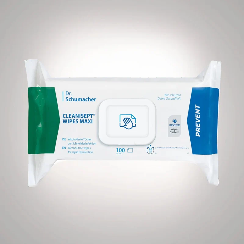 Dr. Schumacher Cleanisept® Wipes Maxi Disinfection Asciugamani | Pacchetto (100 asciugamani)