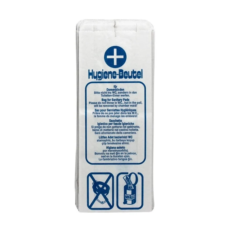 DEISS Hygiene Bag 07146, bianco con stampa blu