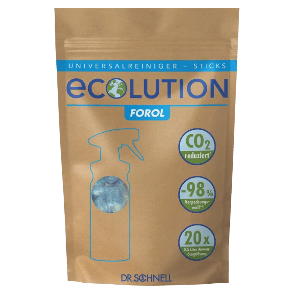 Dr. Schnell ECOLUTION FOROL STICKS, detergente universale in polvere in bustine | Bustina (60 g)