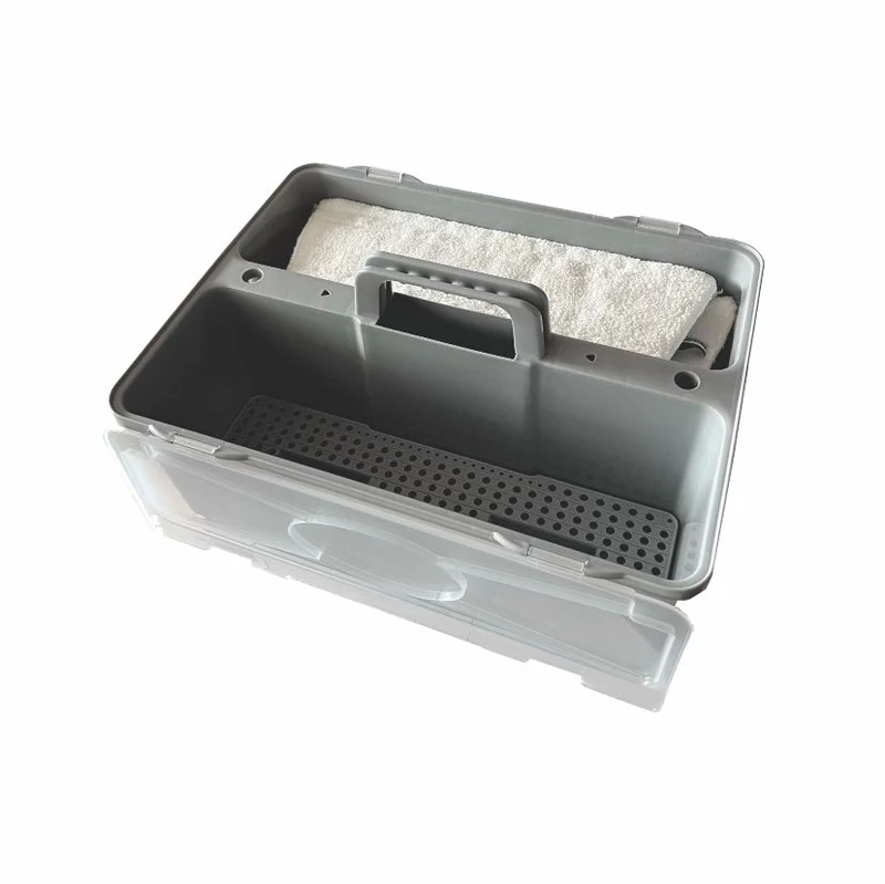 Arcora X-Line Duo Scatola in plastica Grigio con coperchio e manico in plastica Incl. 1X setaccio inferiore | Cartone (1 pezzo)