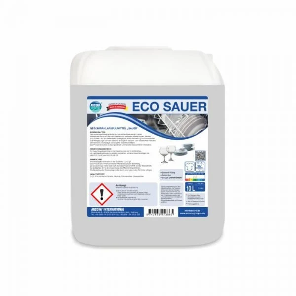 Arcora Eco Detergente per stoviglie "Acido" | Tanica (10 l)