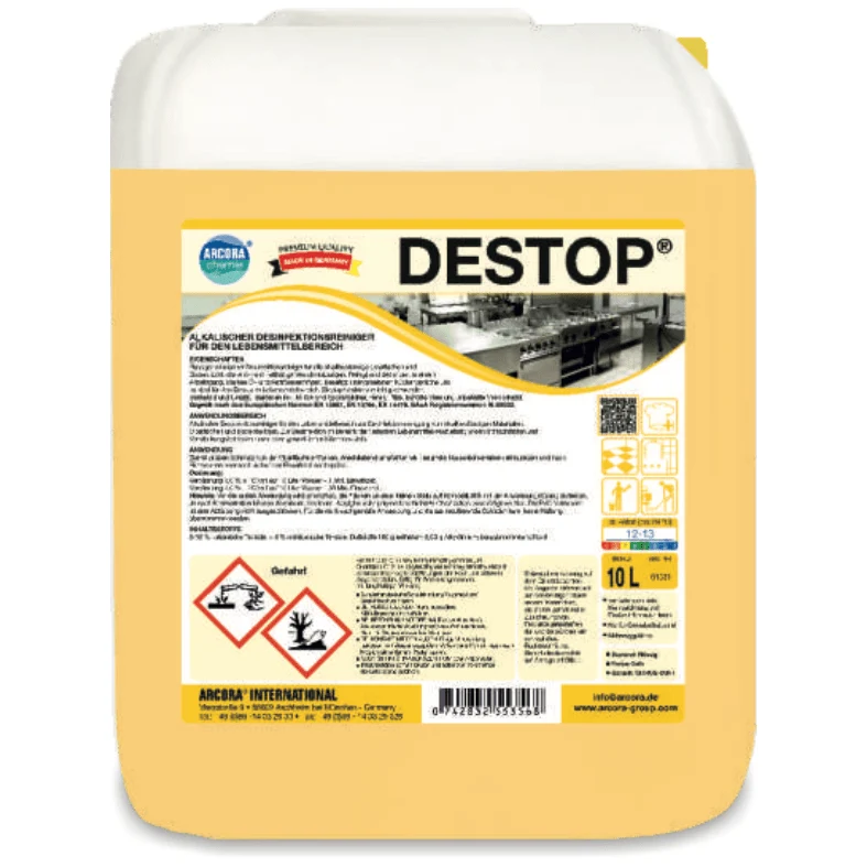 Arcora Destop Detergente Disinfettante Alcalino Per Il Settore Alimentare | Bottiglia (1 l)
