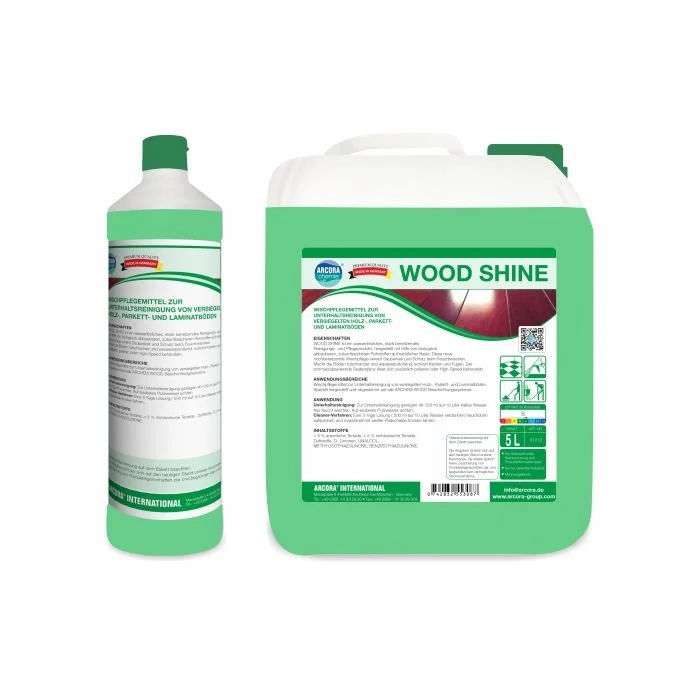 Arcora Wood Shine Skiping Care per la pulizia di manutenzione di pavimenti in legno sigillato, parquet e laminato