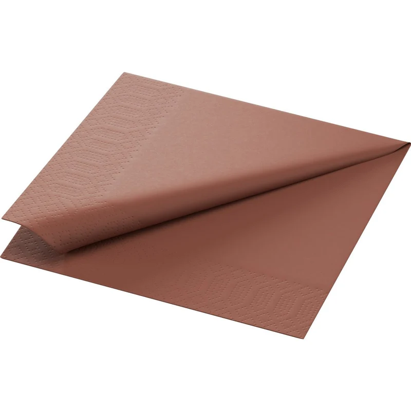 Tovaglioli di cellulosa 33x33 cm, 3 veli, castagno | Confezione (250 tovaglioli)
