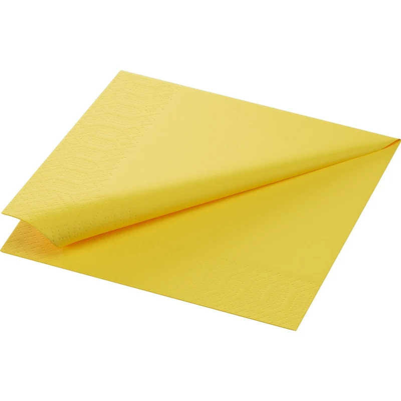 Serv. Cell. 33x33 cm, giallo - 1 strato, tovaglioli piegati in 1/4 | Confezione (500 tovaglioli)
