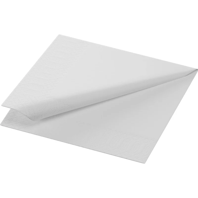 Tovaglioli di cellulosa 24x24 cm, 2 strati, bianco - confezione da 300 pezzi | Confezione (300 tovaglioli)