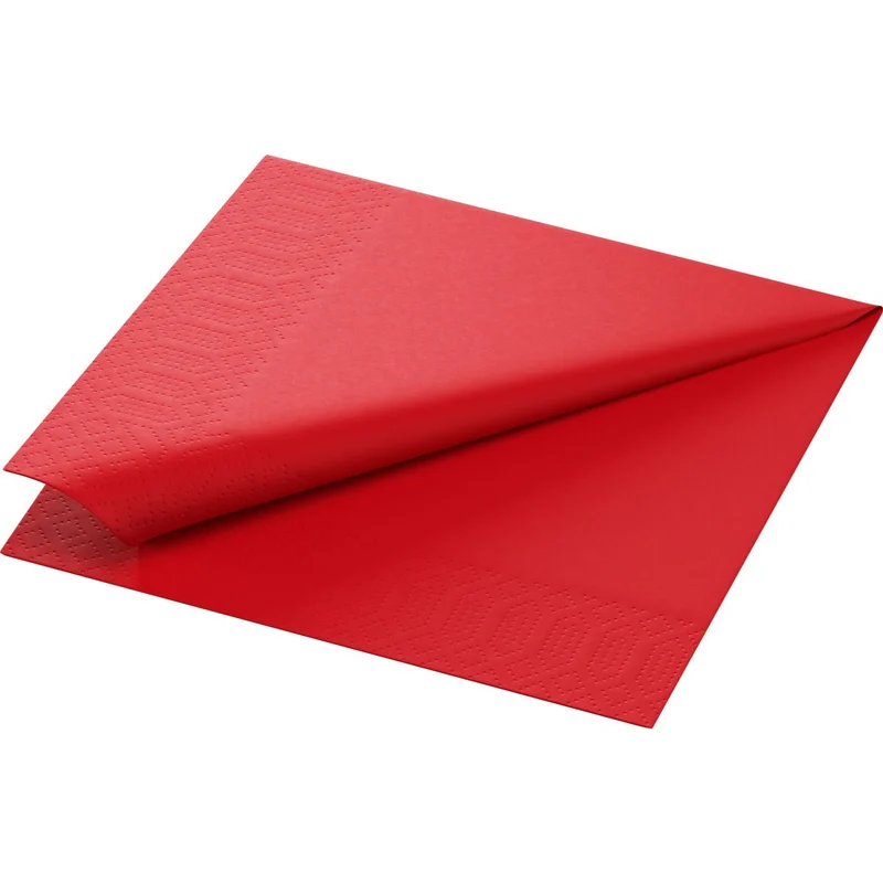 Tovaglioli di cellulosa 33x33 cm 3 strati rossi - Decorazione da tavola di alta qualità | Confezione (250 tovaglioli)