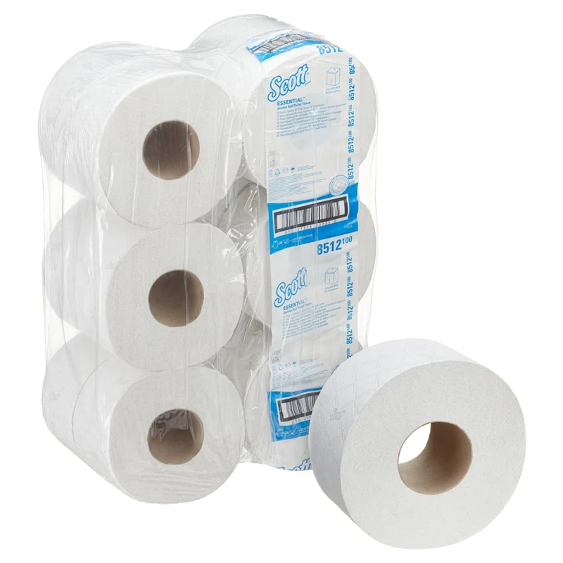 Carta igienica Scott® Essential ™ - jumbo / bianco - 12 rotoli x 526 fogli di tessuto toilette | Cartone (12 ruoli)