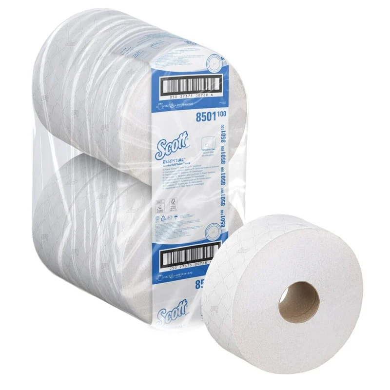 Carta igienica Scott® Essential ™ - Jumbo / White - 6 rotoli x 1053 fogli di tessuto toilette | Cartone (6 ruoli)