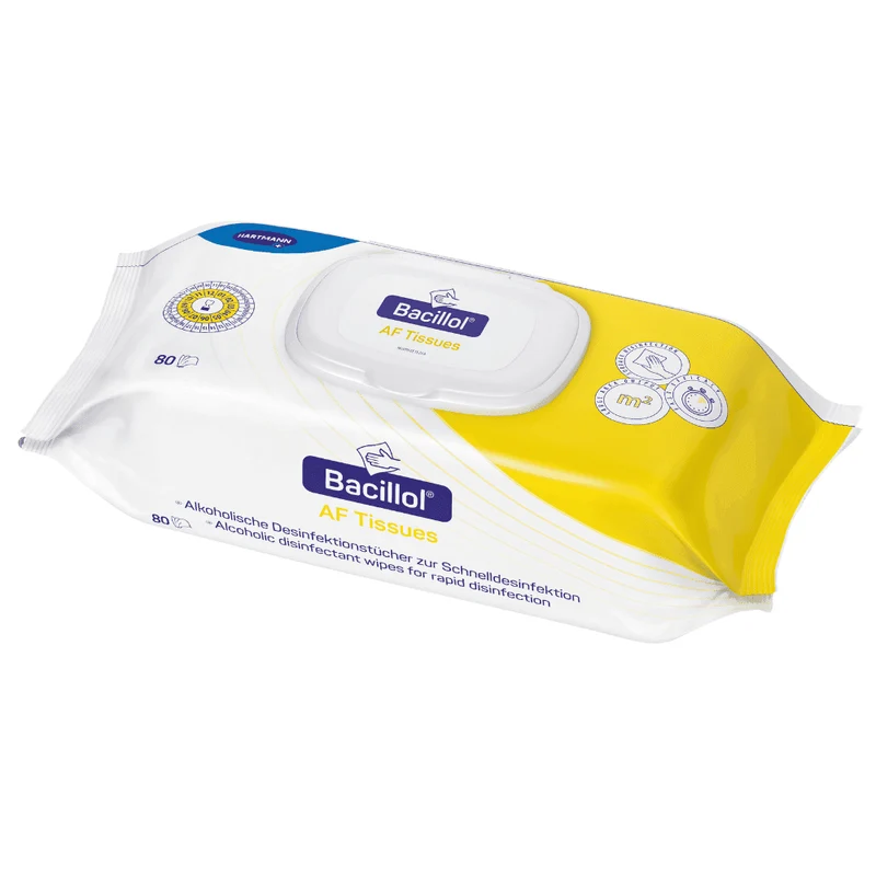 BODE BACILLOL® AF Tissues asciugamani di disinfezione alcolici | Pacchetto (80 asciugamani)