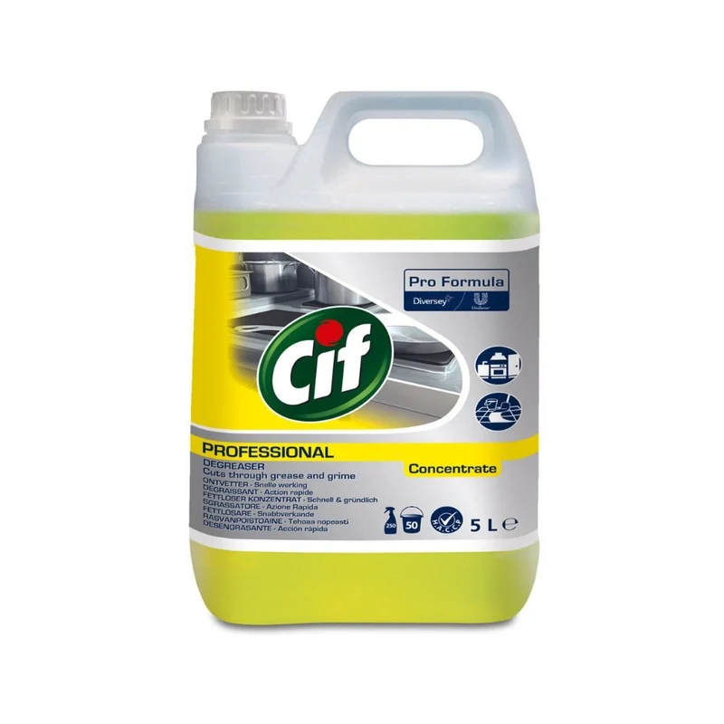 CIF Professional -Citrus più detergente per uso, pulitore universale per tutte le aree impermeabili con fragranza di agrumi freschi | Contenitore (5 L)