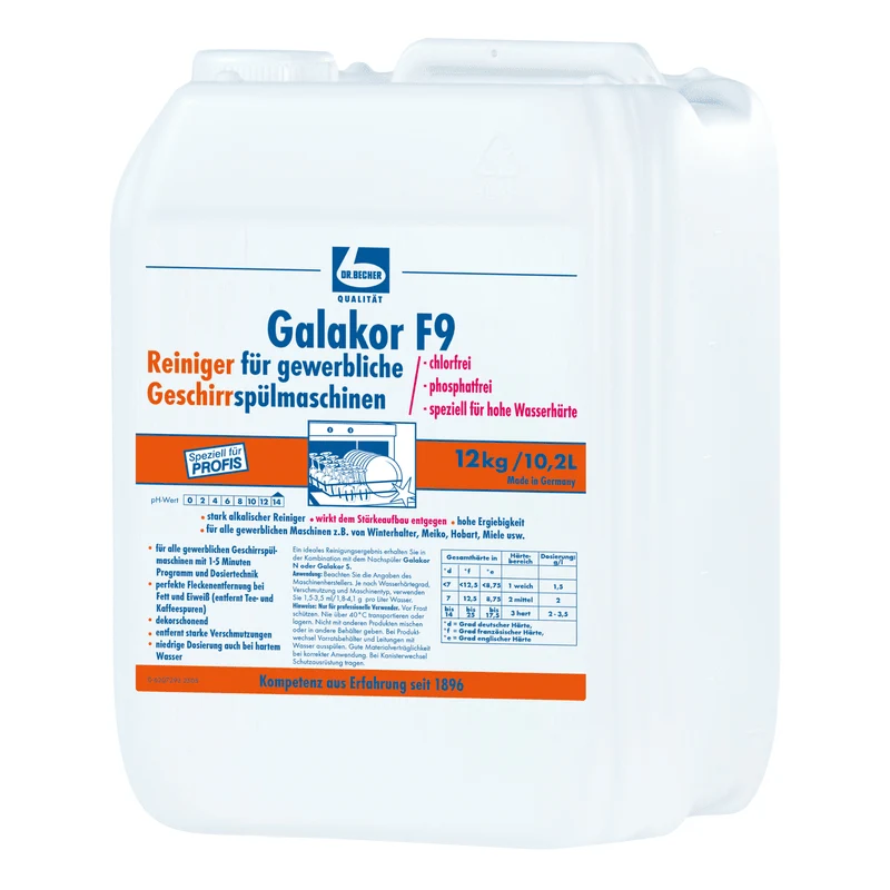 Dr. Becher Detergente per lavastoviglie Galakor F9 - contenitore da 12 kg | Contenitore (12 kg)