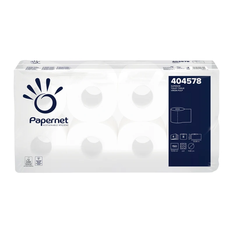 Papernet Carta igienica 404578, 8 ruoli, 4 strati