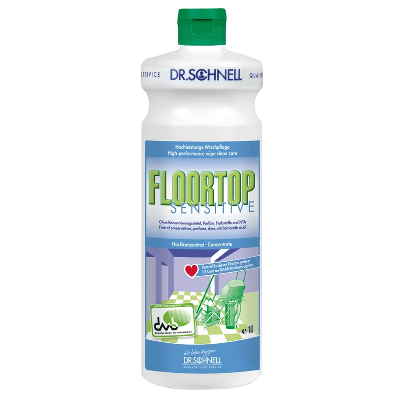 Dr. Schnell Floortop Sensitive, detergente per pavimenti ad alte prestazioni, inodore