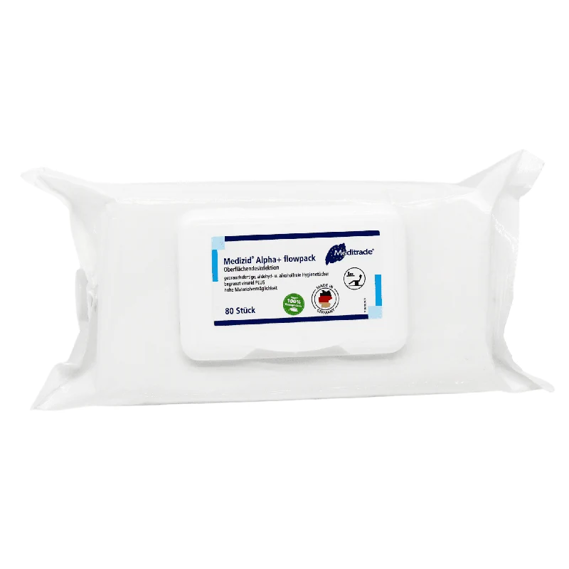 Meditrade Medizid® Alpha+ Flowpack Disinfezione dell'area | Pacchetto (80 pezzi)