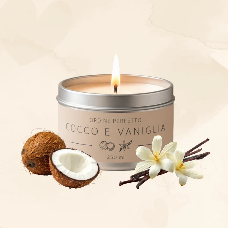 Candela profumata - Cocco e Vaniglia