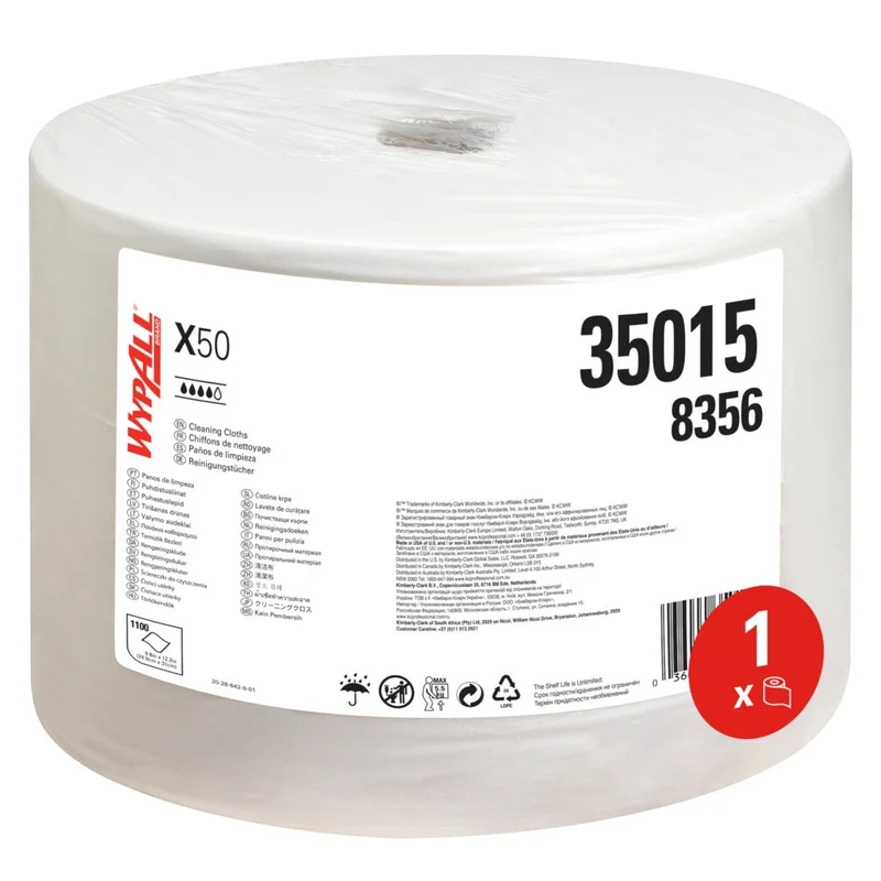 Wypall® x50 Genrale Clean - Grand Roll / White - 1 rotolo x 1100 fogli | Cartone (1 rotolo)