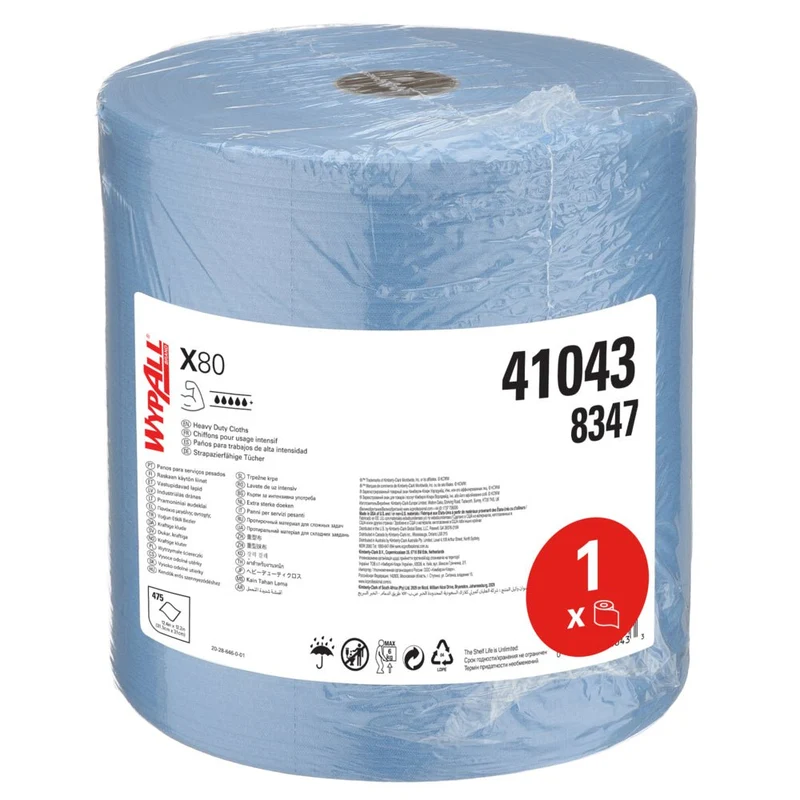 WYPALL® X80 PowerClean - rullo grande / 31,00 cm x 31,50 cm
